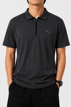 Collar Tee – Black & Gray