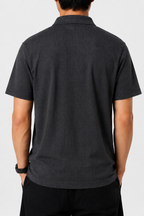 Collar Tee – Black & Gray