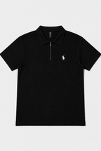 Collar Tee – Black & Gray
